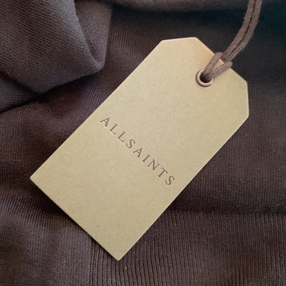 All Saints Sweatshirt Dahlia Convertible Zipper Collar Black S NWT - Picture 7 of 12